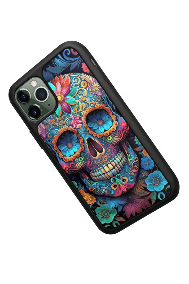 iPhone 11 Pro Uyumlu KuruKafa Tasarımlı Glossy Premium Kılıf