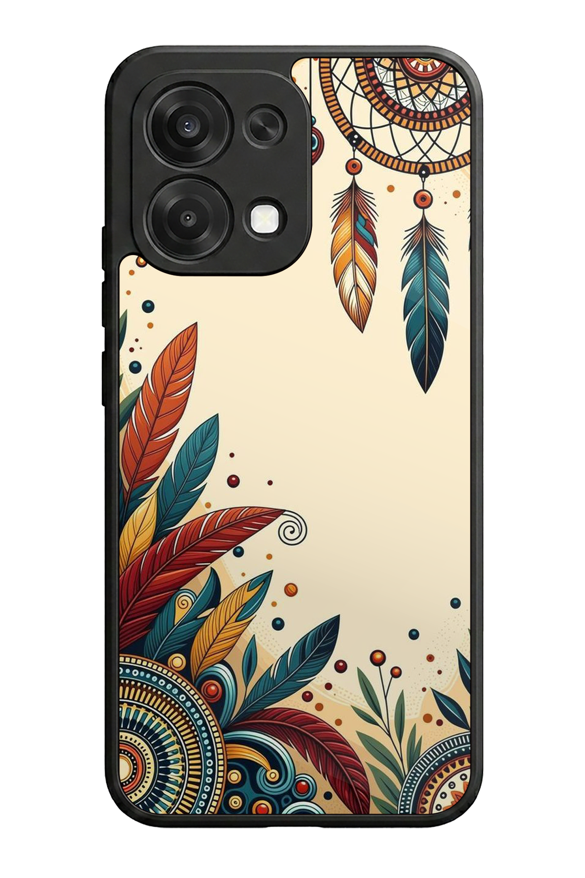 Oppo A6 Pro Uyumlu Mandala Tasarımlı Glossy Premium Kılıf