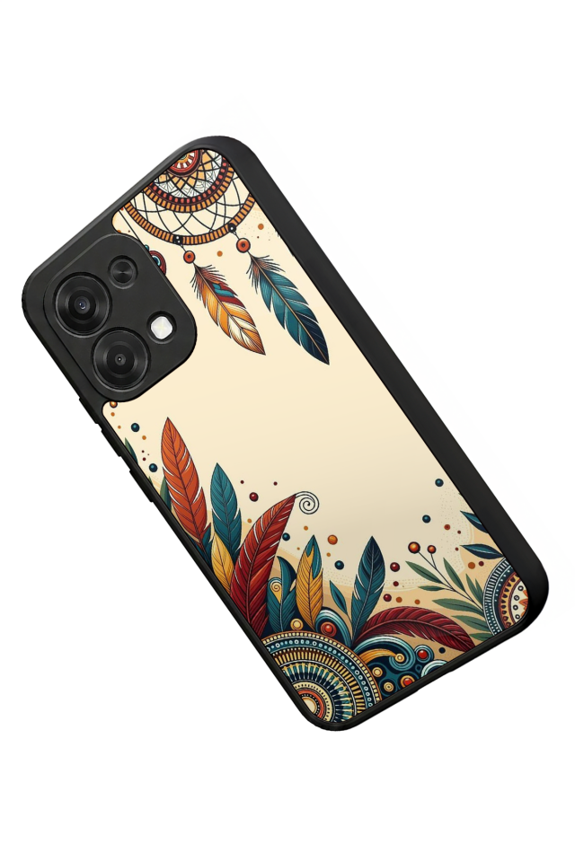 Oppo A6 Pro Uyumlu Mandala Tasarımlı Glossy Premium Kılıf