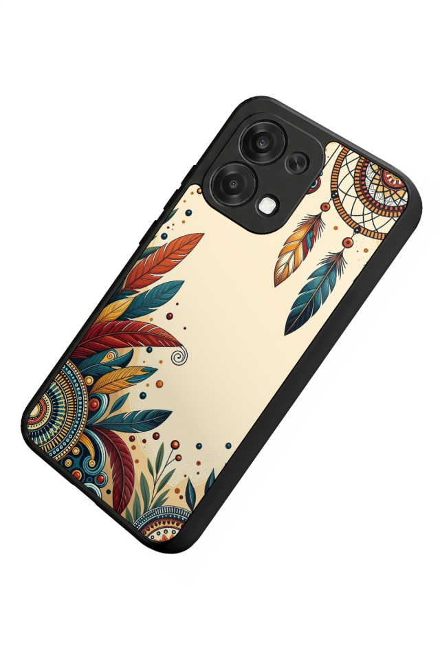 Oppo A6 Pro Uyumlu Mandala Tasarımlı Glossy Premium Kılıf