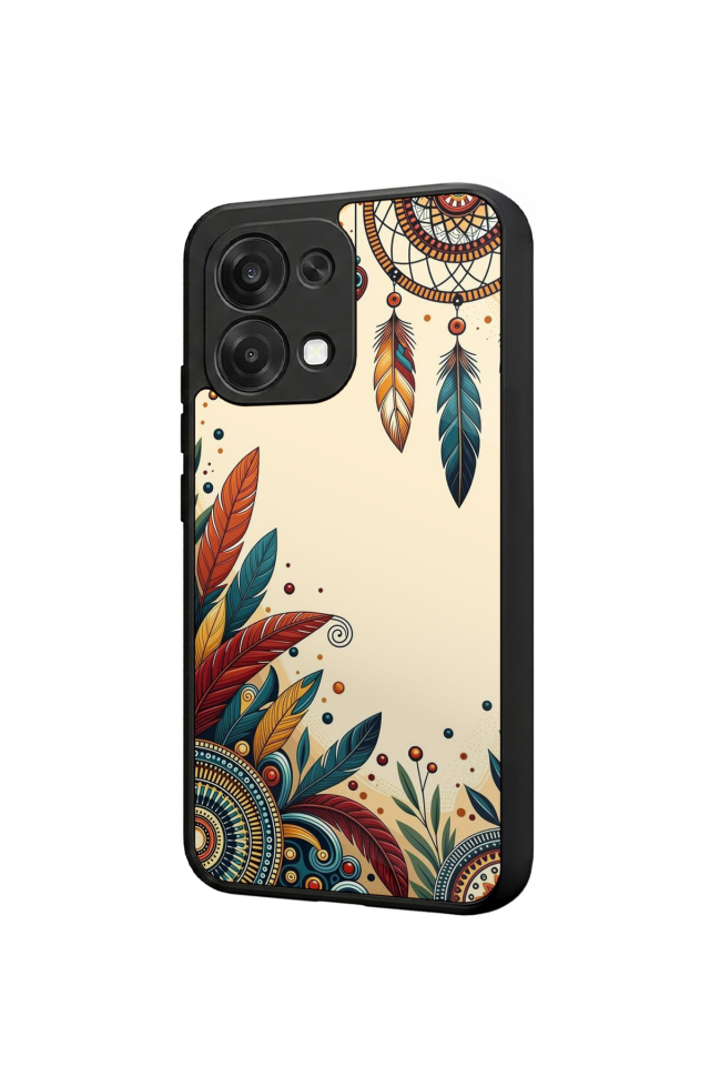 Oppo A6 Pro Uyumlu Mandala Tasarımlı Glossy Premium Kılıf