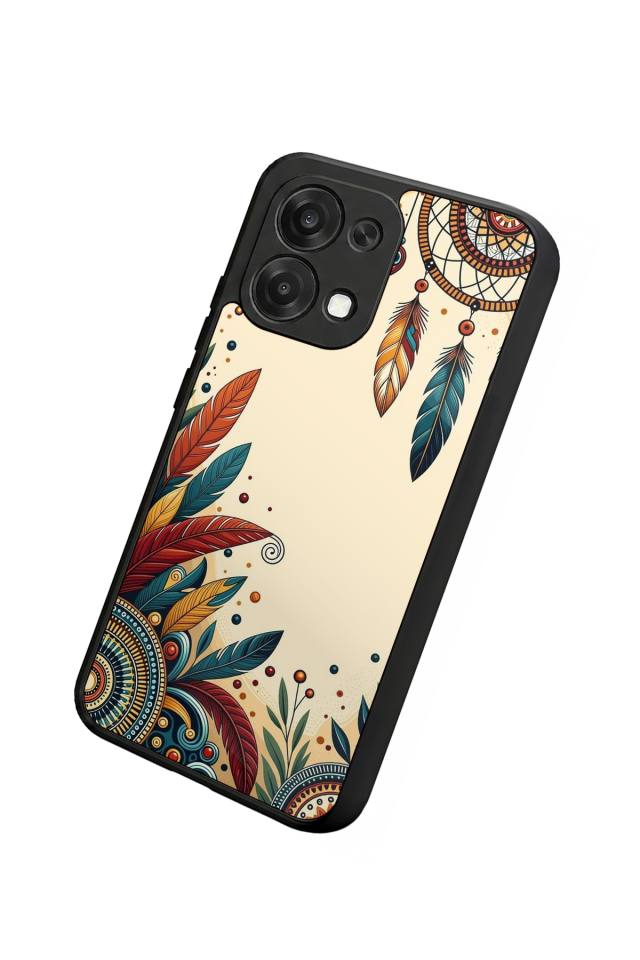 Oppo A6 Pro Uyumlu Mandala Tasarımlı Glossy Premium Kılıf