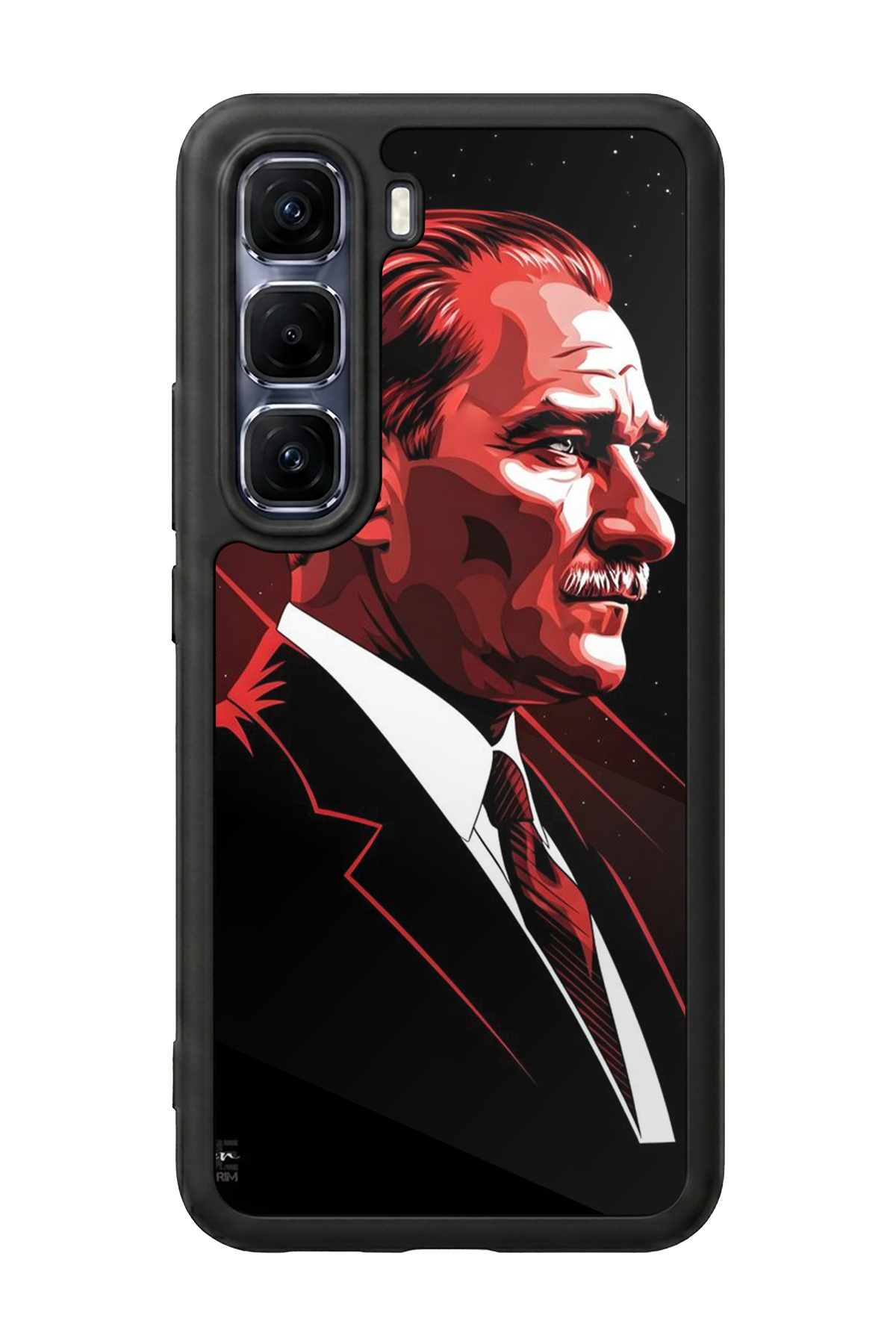 Infinix Hot 60 Pro Plus Uyumlu Mustafa Kemal Ataturk Tasarımlı Glossy Premium Kılıf