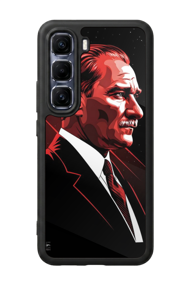 Infinix Hot 60 Pro Plus Uyumlu Mustafa Kemal Ataturk Tasarımlı Glossy Premium Kılıf