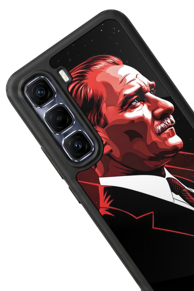 Infinix Hot 60 Pro Plus Uyumlu Mustafa Kemal Ataturk Tasarımlı Glossy Premium Kılıf