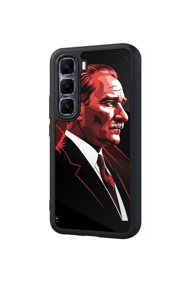 Infinix Hot 60 Pro Plus Uyumlu Mustafa Kemal Ataturk Tasarımlı Glossy Premium Kılıf