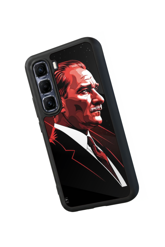 Infinix Hot 60 Pro Plus Uyumlu Mustafa Kemal Ataturk Tasarımlı Glossy Premium Kılıf