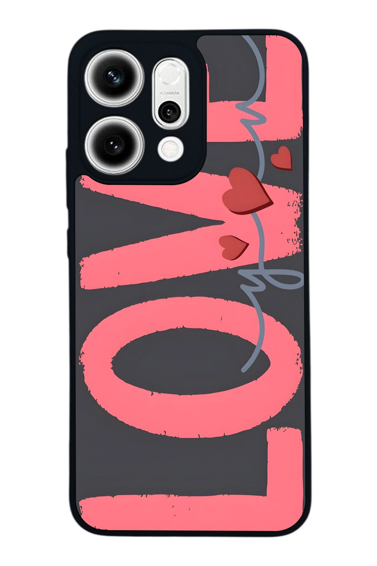 Oppo Reno 14 Uyumlu Love Tasarımlı Glossy Premium Kılıf