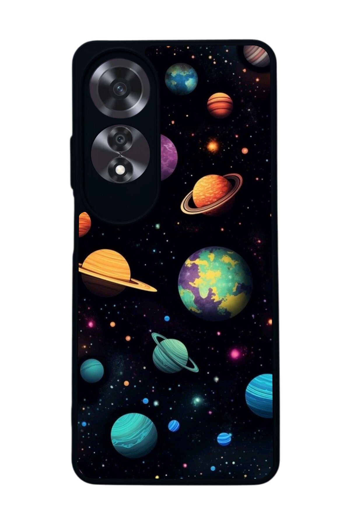 Oppo A60 Mat Siyah uyumlu Kılıf – Yumuşak Silikon, Koruyucu, Şok Emici Kapak