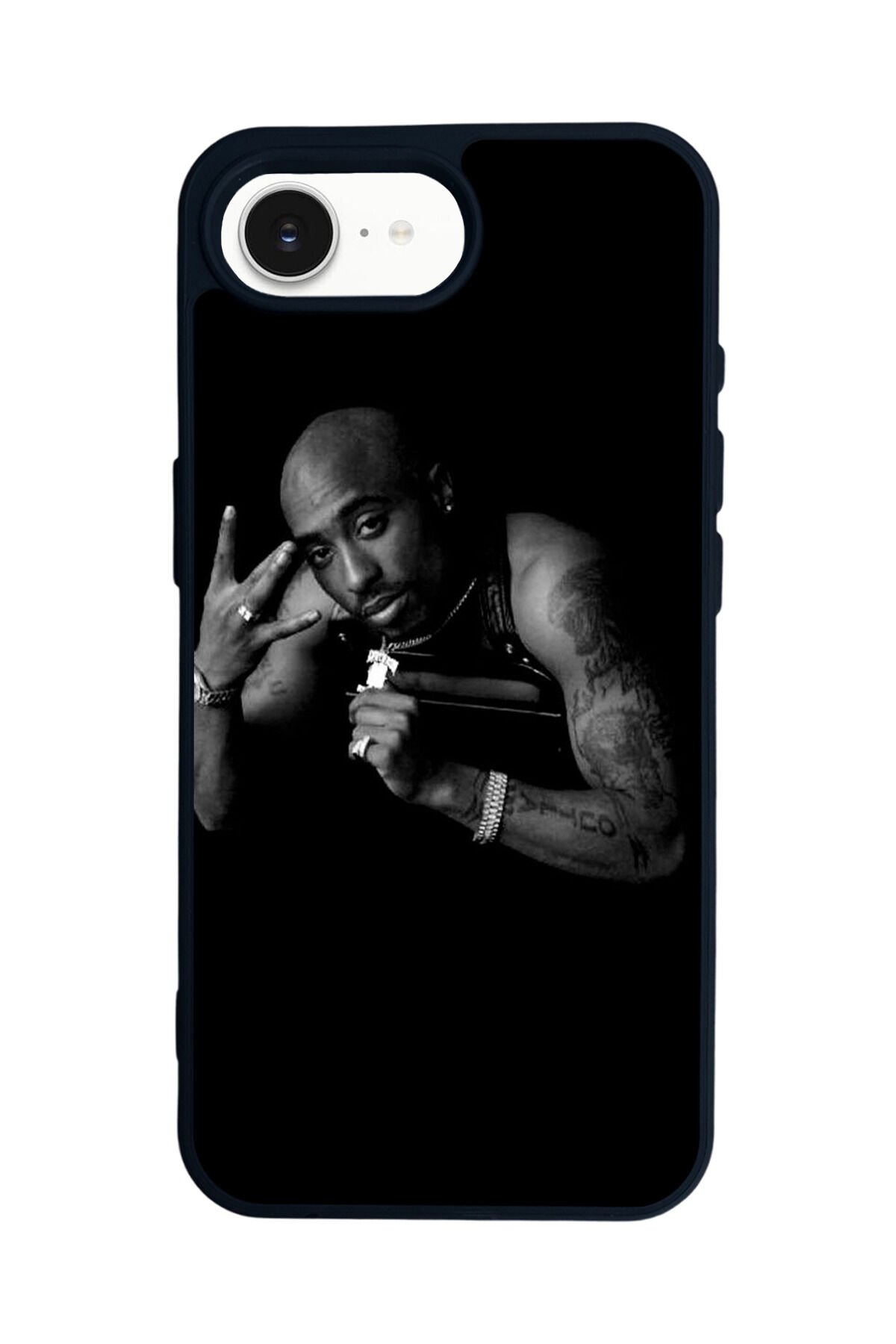 iPhone 16E Uyumlu Tupac Tasarımlı Glossy Premium Kılıf