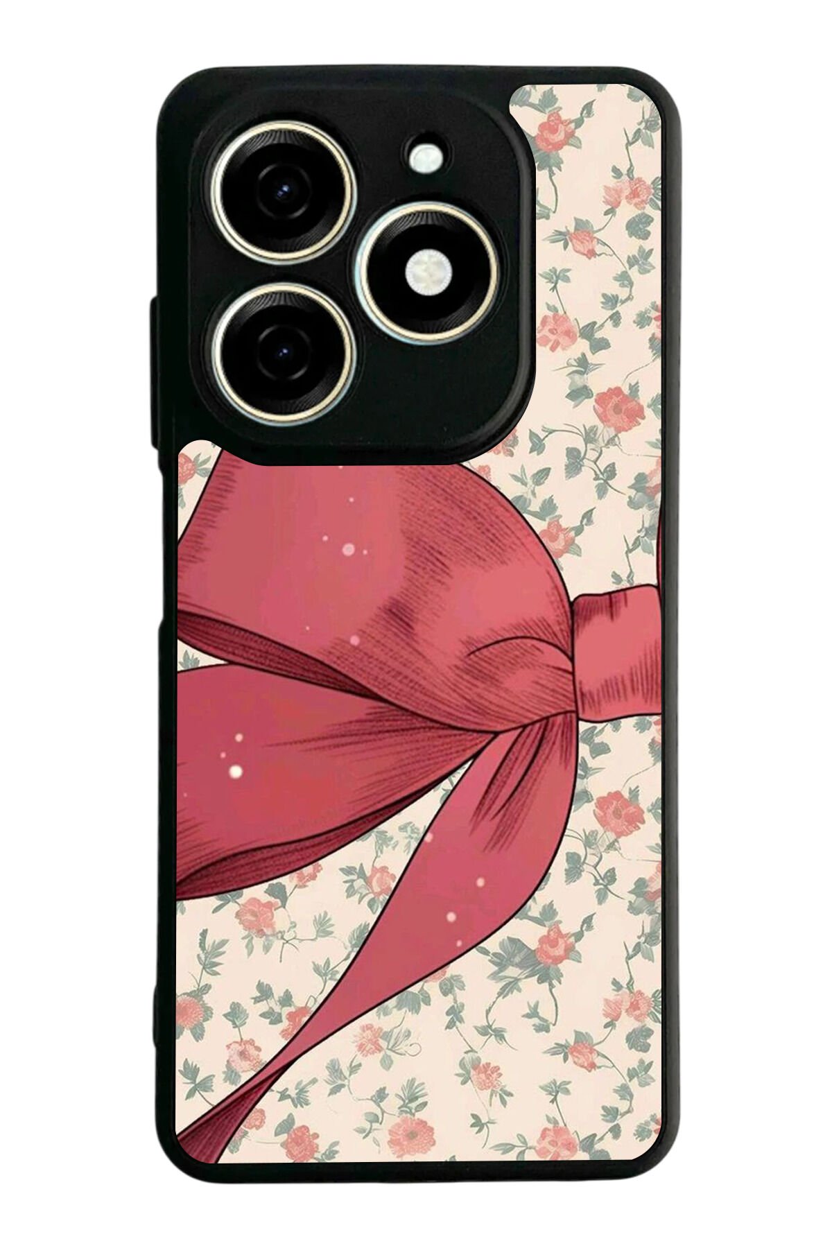 Infınıx Smart 8 Pro Uyumlu Kurdele Tasarımlı Glossy Premium Kılıf