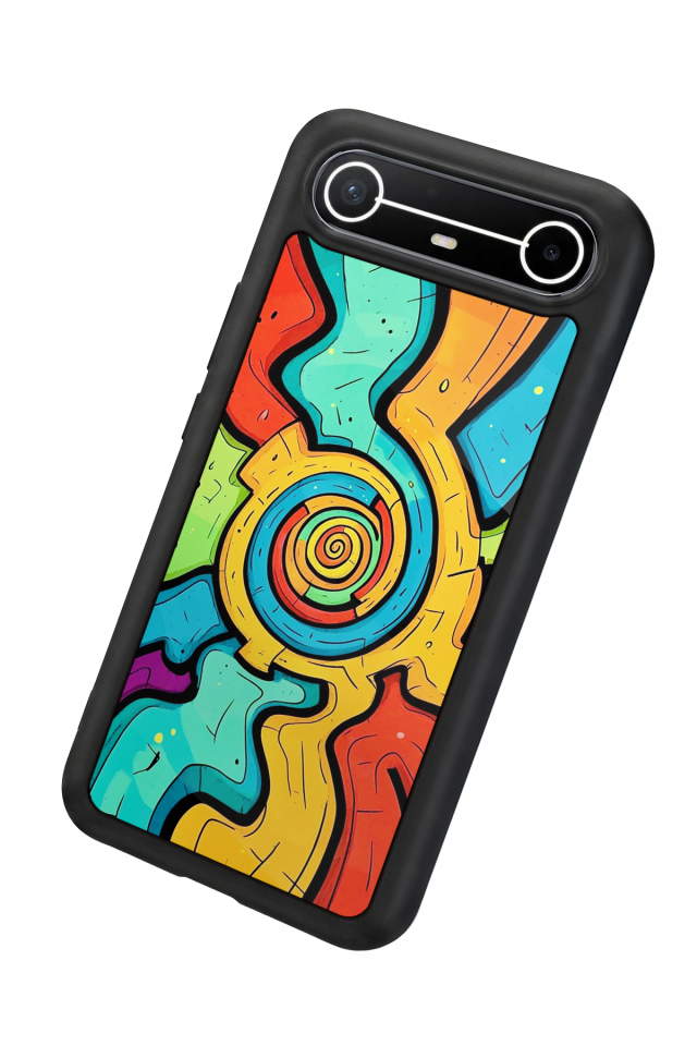 Tecno Spark Slim 5G Uyumlu Abstract Tasarımlı Glossy Premium Kılıf