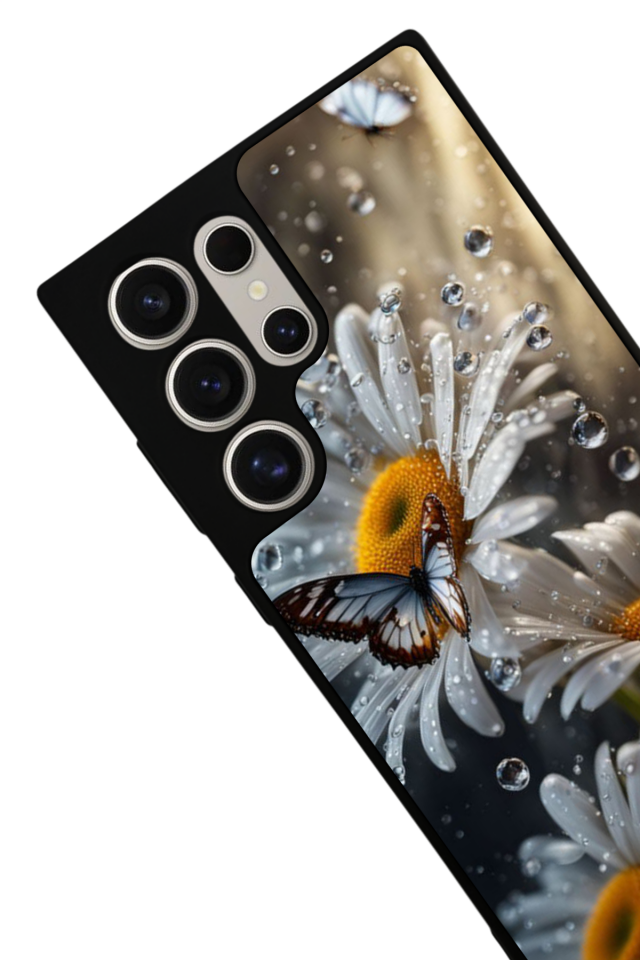 Samsung Galaxy S22 Ultra Uyumlu Cicek Tasarımlı Glossy Premium Kılıf