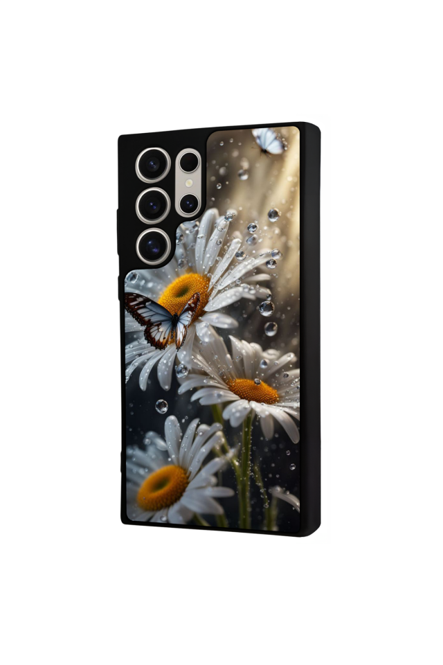 Samsung Galaxy S22 Ultra Uyumlu Cicek Tasarımlı Glossy Premium Kılıf