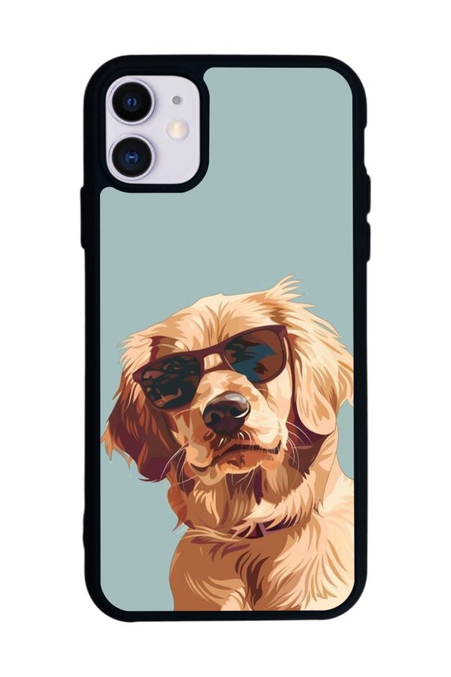 iPhone 11 Uyumlu Golden Kopek Tasarımlı Glossy Premium Kılıf