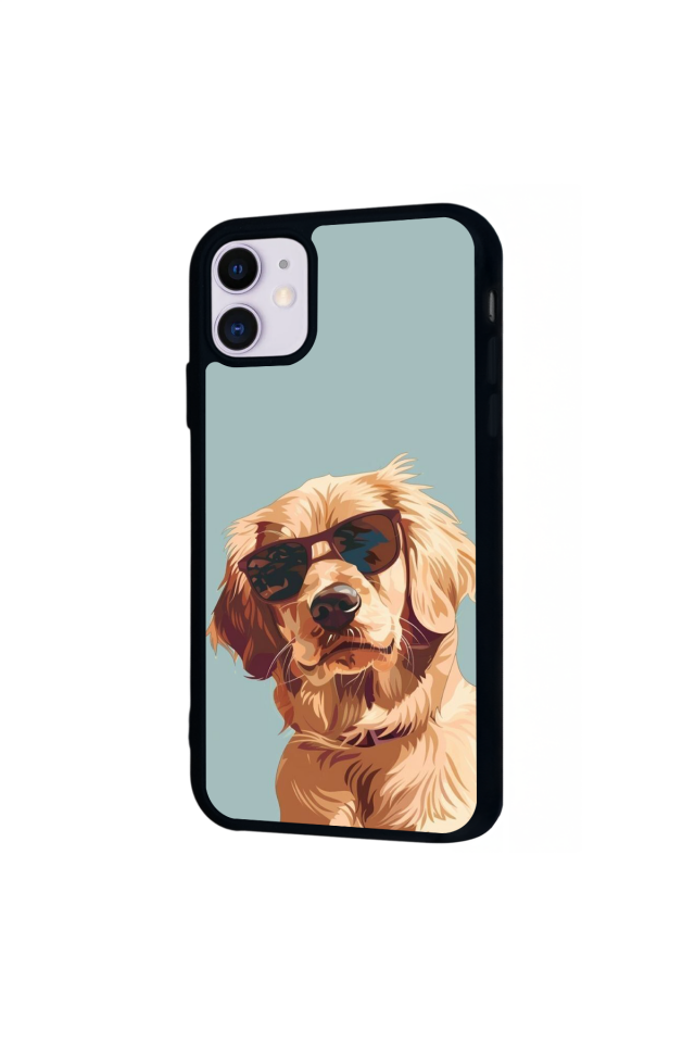 iPhone 11 Uyumlu Golden Kopek Tasarımlı Glossy Premium Kılıf