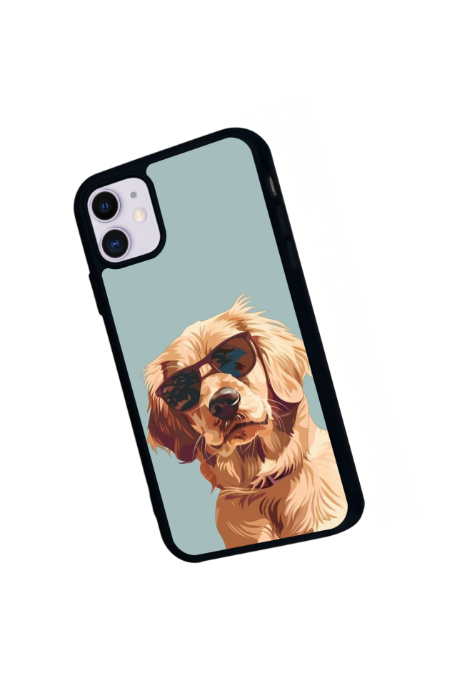 iPhone 11 Uyumlu Golden Kopek Tasarımlı Glossy Premium Kılıf
