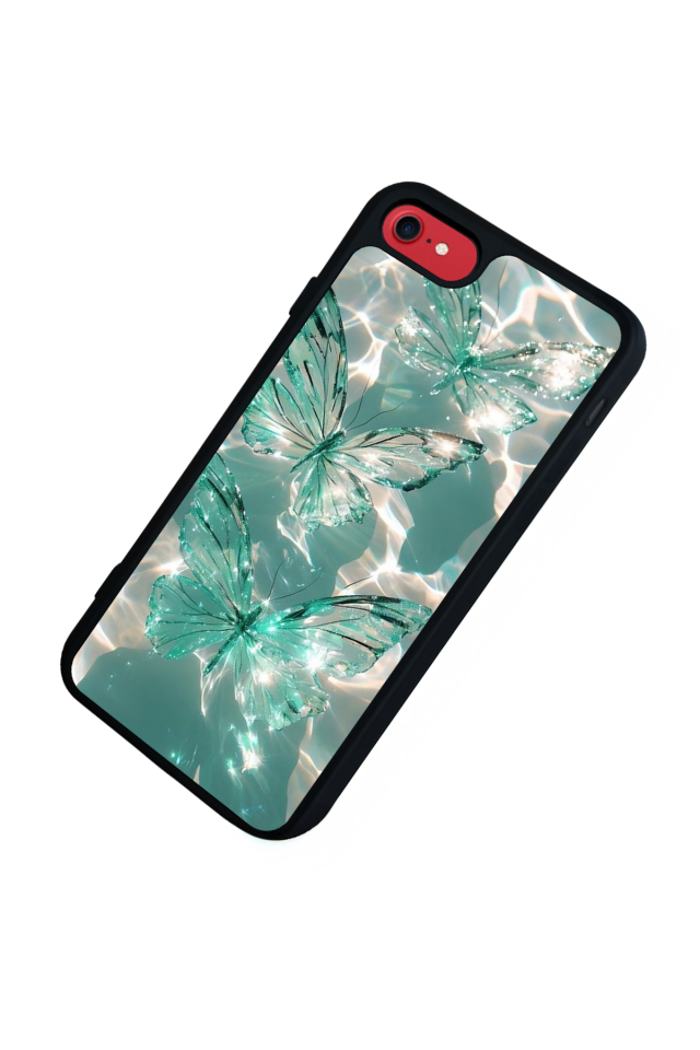 iPhone 7 Uyumlu Kelebek Tasarımlı Glossy Premium Kılıf