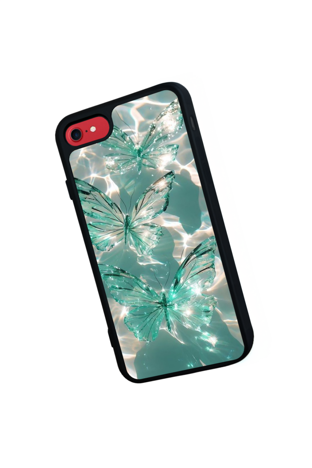 iPhone 7 Uyumlu Kelebek Tasarımlı Glossy Premium Kılıf