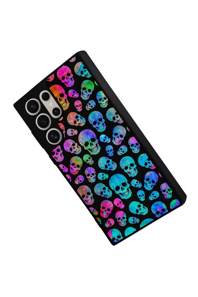 Samsung Galaxy S23 Ultra Uyumlu KuruKafa Tasarımlı Glossy Premium Kılıf