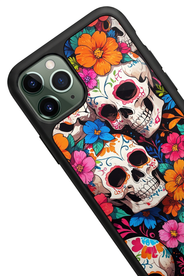 iPhone 11 Pro Uyumlu KuruKafa Tasarımlı Glossy Premium Kılıf