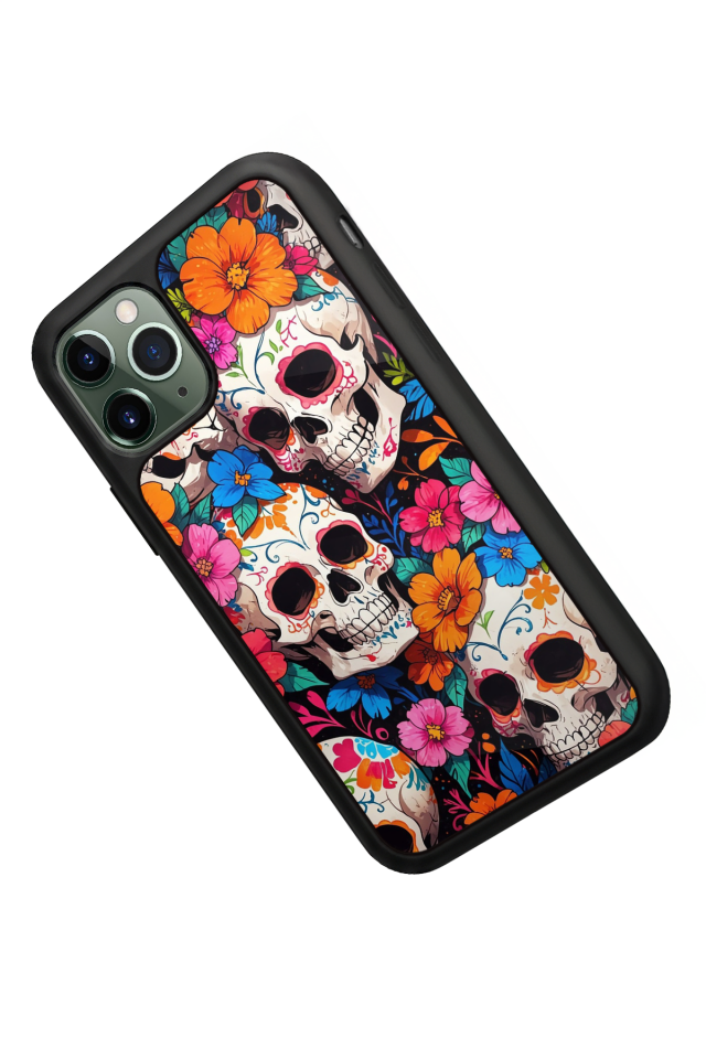 iPhone 11 Pro Uyumlu KuruKafa Tasarımlı Glossy Premium Kılıf