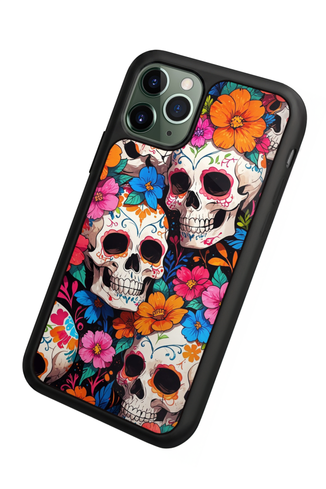 iPhone 11 Pro Uyumlu KuruKafa Tasarımlı Glossy Premium Kılıf