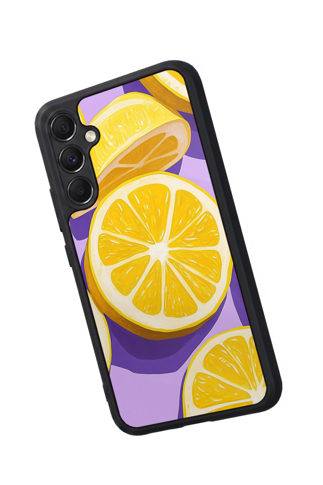 Samsung Galaxy M34 Uyumlu Limon Tasarımlı Glossy Premium Kılıf