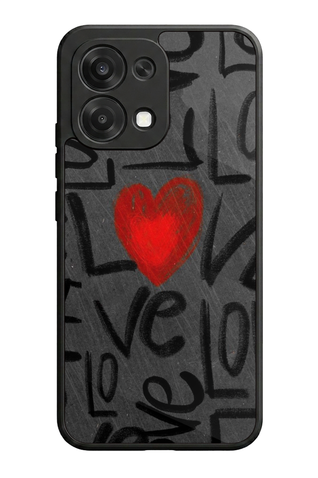 Oppo A6 Pro Uyumlu Love Tasarımlı Glossy Premium Kılıf