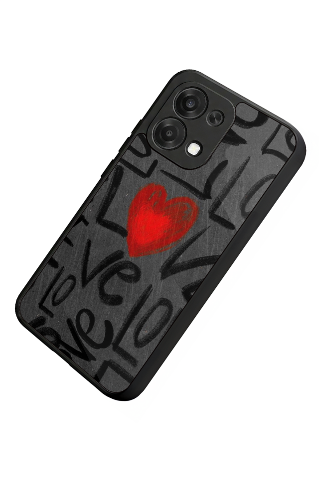 Oppo A6 Pro Uyumlu Love Tasarımlı Glossy Premium Kılıf