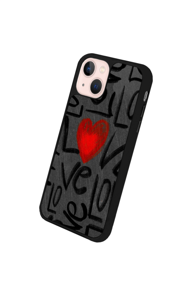 iPhone 13 Mini Uyumlu Love Tasarımlı Glossy Premium Kılıf