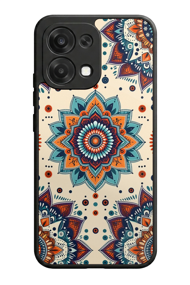 Oppo A6 Pro Uyumlu Mandaal Tasarımlı Glossy Premium Kılıf