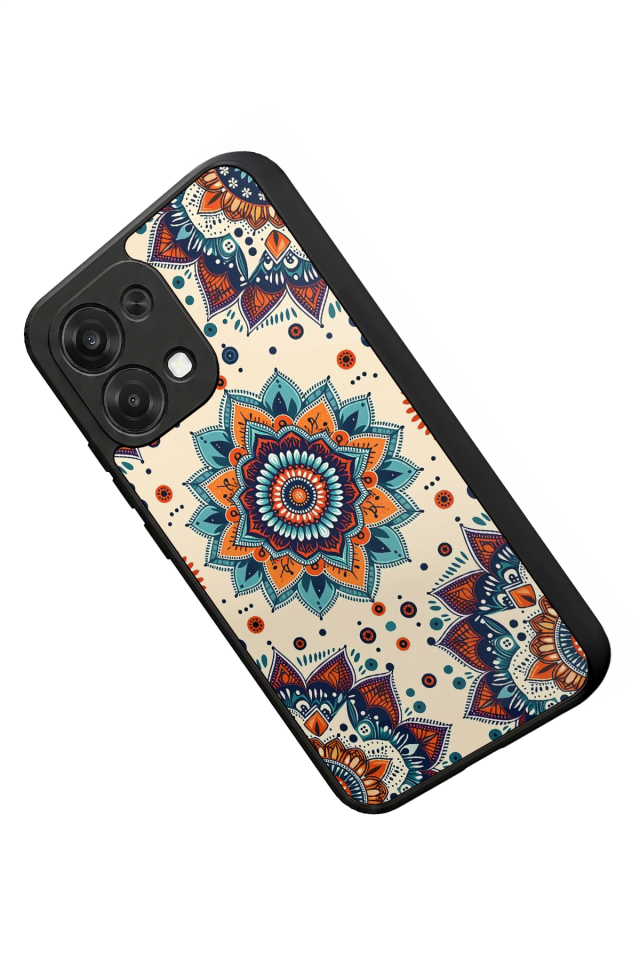 Oppo A6 Pro Uyumlu Mandaal Tasarımlı Glossy Premium Kılıf