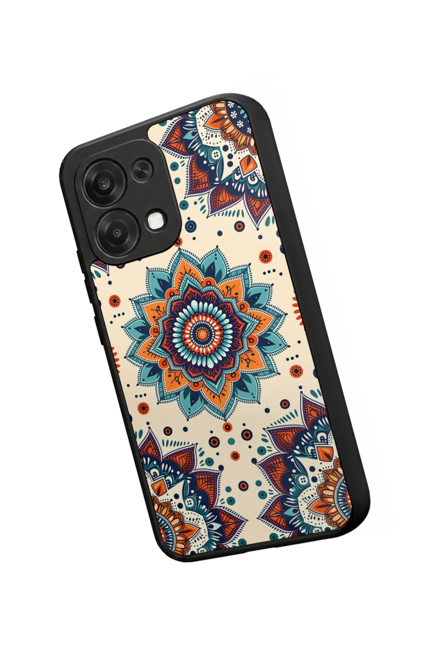 Oppo A6 Pro Uyumlu Mandaal Tasarımlı Glossy Premium Kılıf