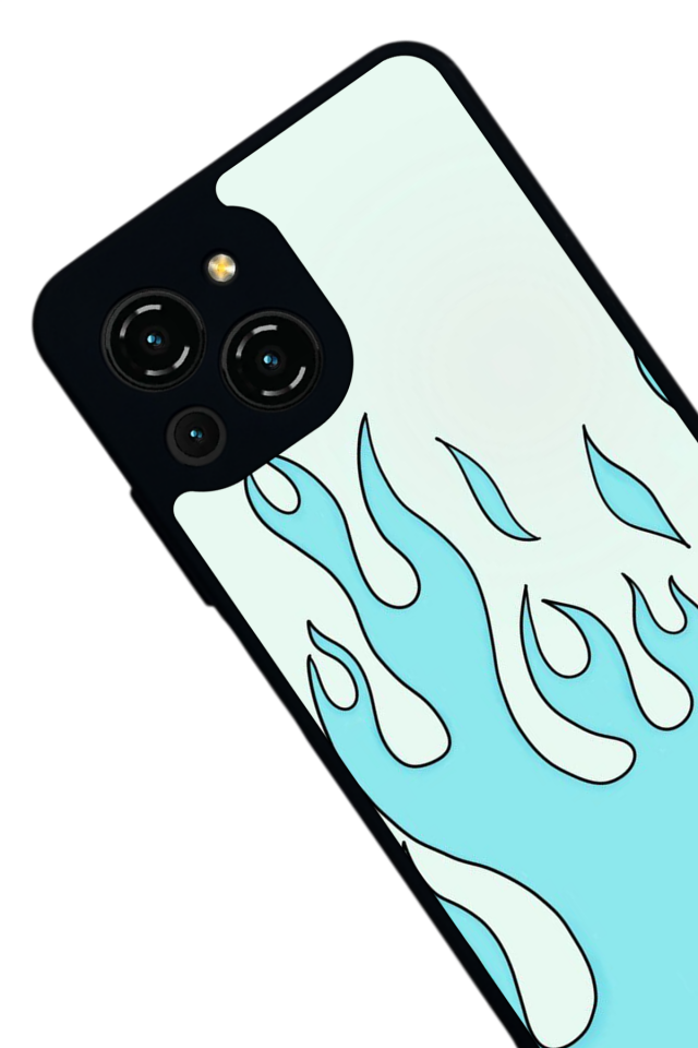 Reeder S23 Pro Max Uyumlu Retro Flame Patterns Tasarımlı Glossy Premium Kılıf