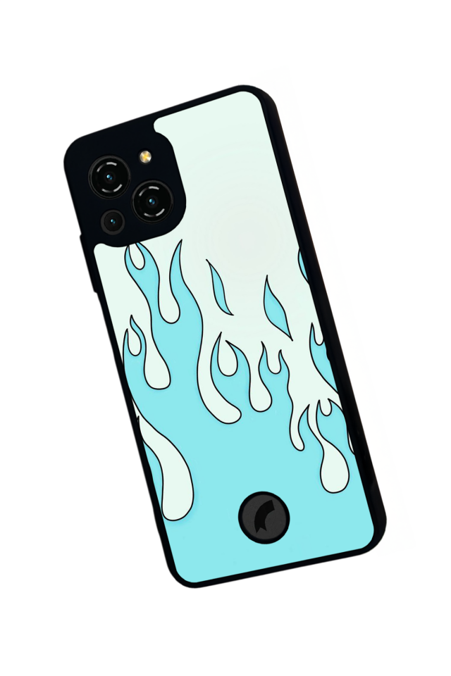 Reeder S23 Pro Max Uyumlu Retro Flame Patterns Tasarımlı Glossy Premium Kılıf