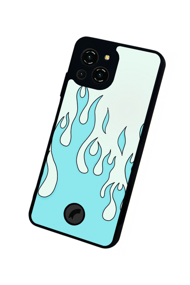 Reeder S23 Pro Max Uyumlu Retro Flame Patterns Tasarımlı Glossy Premium Kılıf