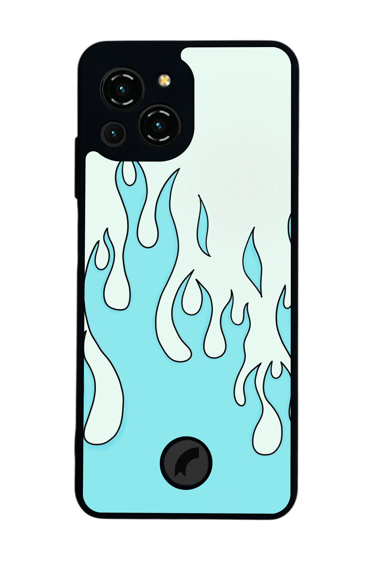 Reeder S23 Pro Max Uyumlu Retro Flame Patterns Tasarımlı Glossy Premium Kılıf