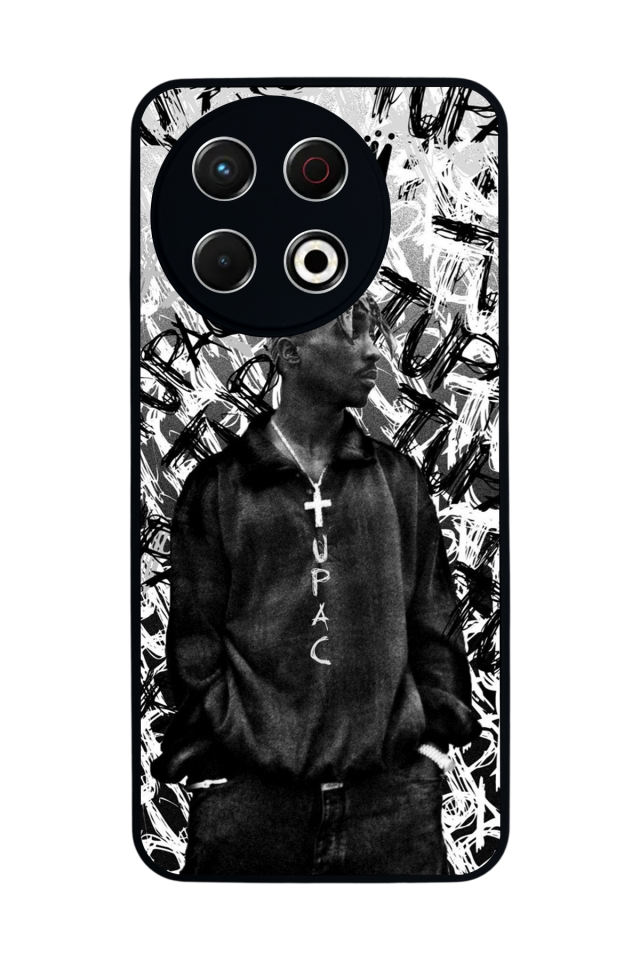 Tecno Spark 30 Pro Uyumlu Tupac Tasarımlı Glossy Premium Kılıf