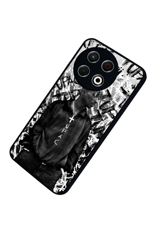 Tecno Spark 30 Pro Uyumlu Tupac Tasarımlı Glossy Premium Kılıf