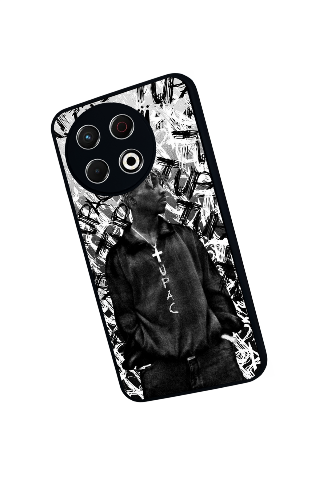 Tecno Spark 30 Pro Uyumlu Tupac Tasarımlı Glossy Premium Kılıf