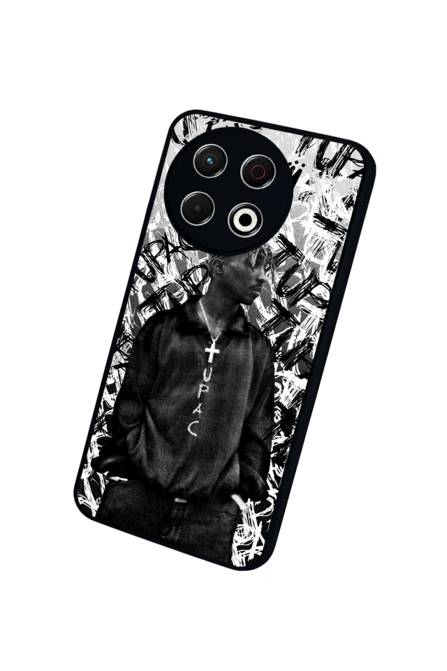 Tecno Spark 30 Pro Uyumlu Tupac Tasarımlı Glossy Premium Kılıf