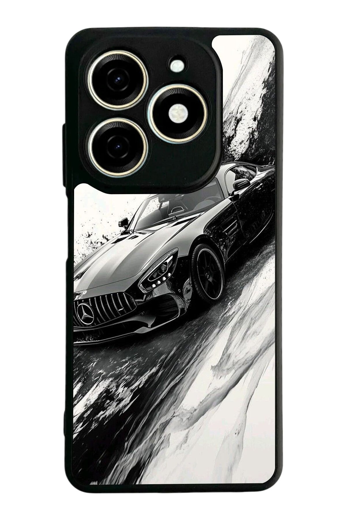Infınıx Smart 8 Pro Uyumlu Mercedes Tasarımlı Glossy Premium Kılıf