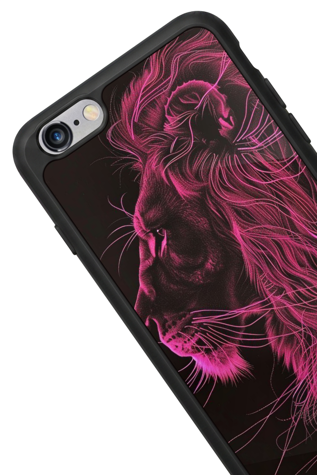 iPhone 6s Plus Uyumlu Aslan Tasarımlı Glossy Premium Kılıf