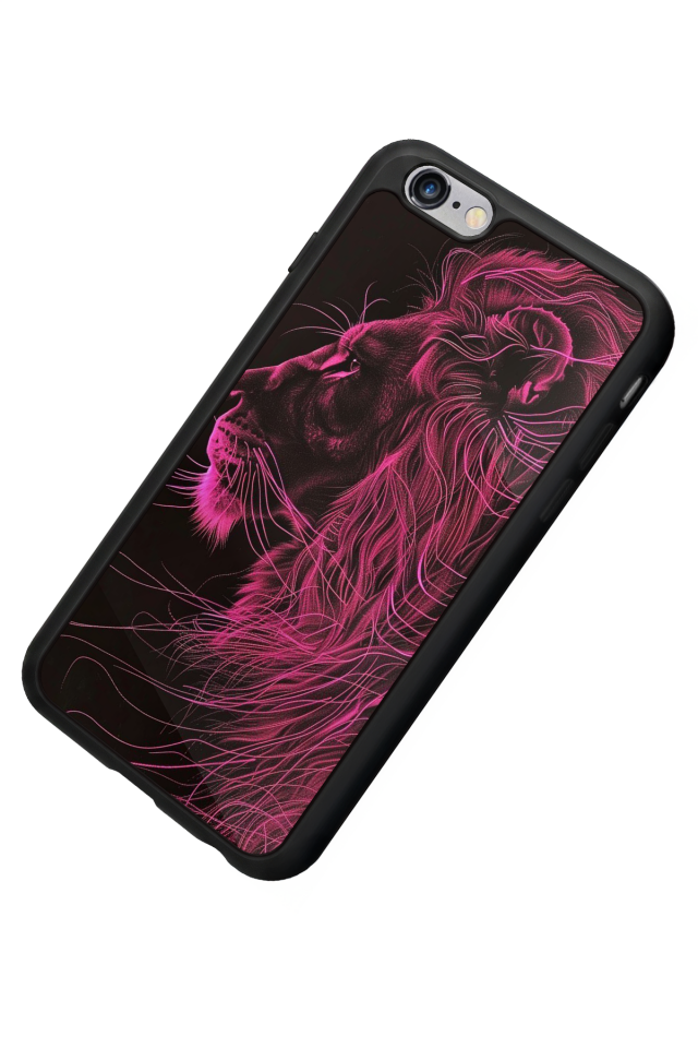 iPhone 6s Plus Uyumlu Aslan Tasarımlı Glossy Premium Kılıf