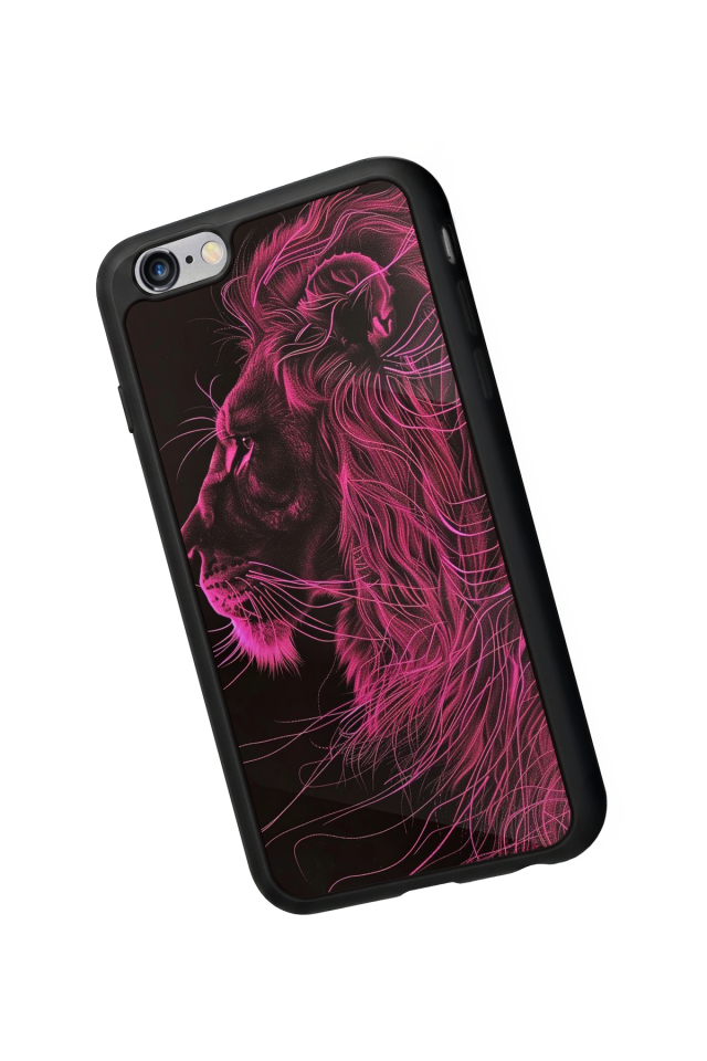 iPhone 6s Plus Uyumlu Aslan Tasarımlı Glossy Premium Kılıf