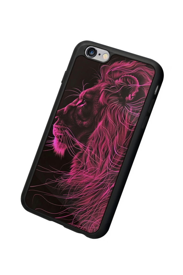 iPhone 6s Plus Uyumlu Aslan Tasarımlı Glossy Premium Kılıf
