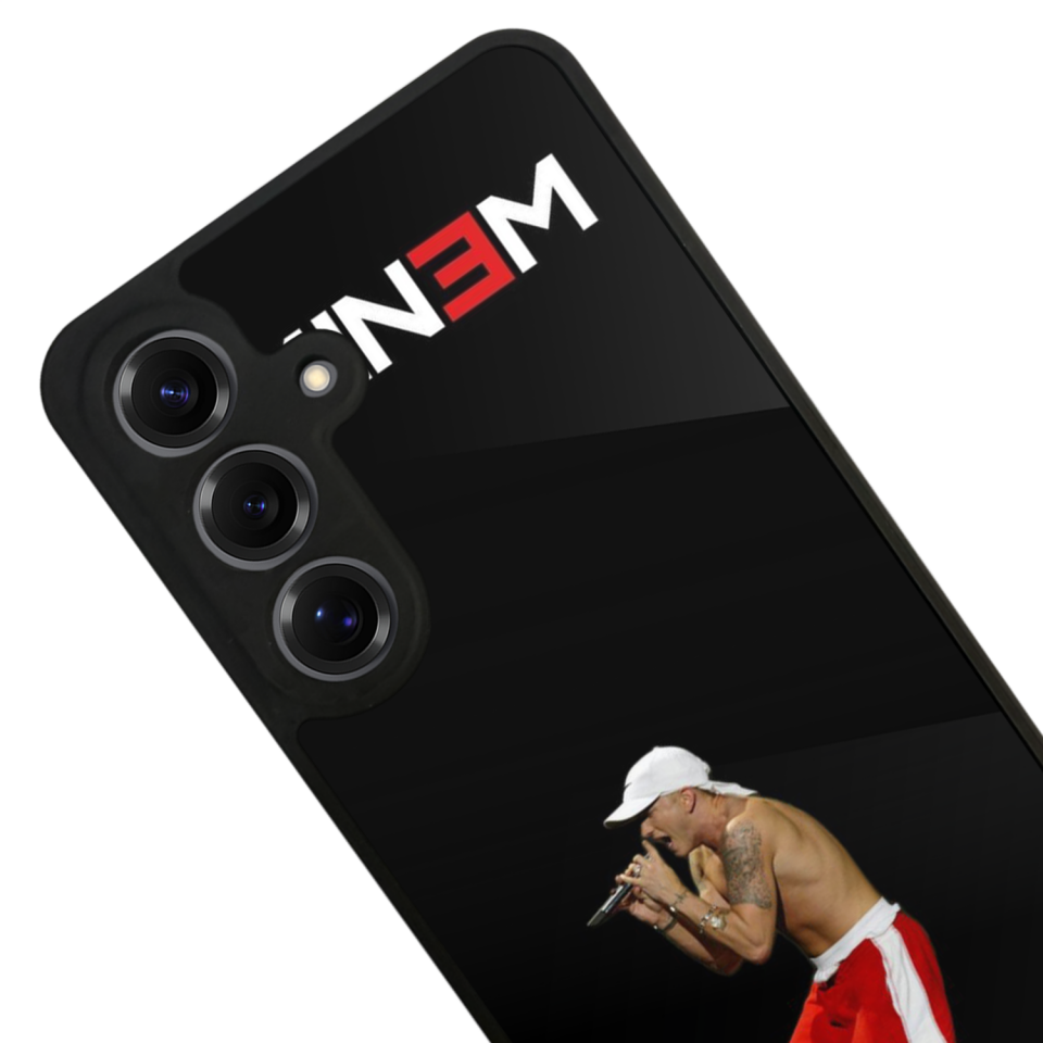 Samsung Galaxy S25 Uyumlu Eminem Tasarımlı Glossy Premium Kılıf