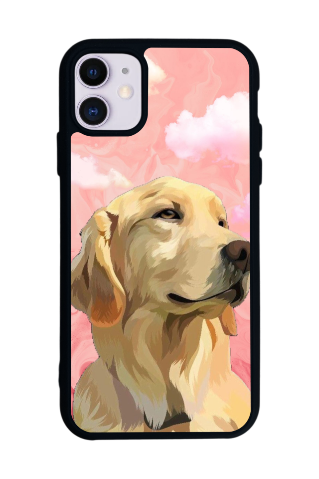 iPhone 11 Uyumlu Golden Kopek Tasarımlı Glossy Premium Kılıf