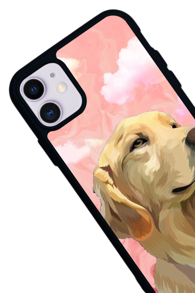 iPhone 11 Uyumlu Golden Kopek Tasarımlı Glossy Premium Kılıf